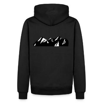 Berge Dachstein - Männer Premium Bio Hoodie - Schwarz - Hinten - Nico (187cm)