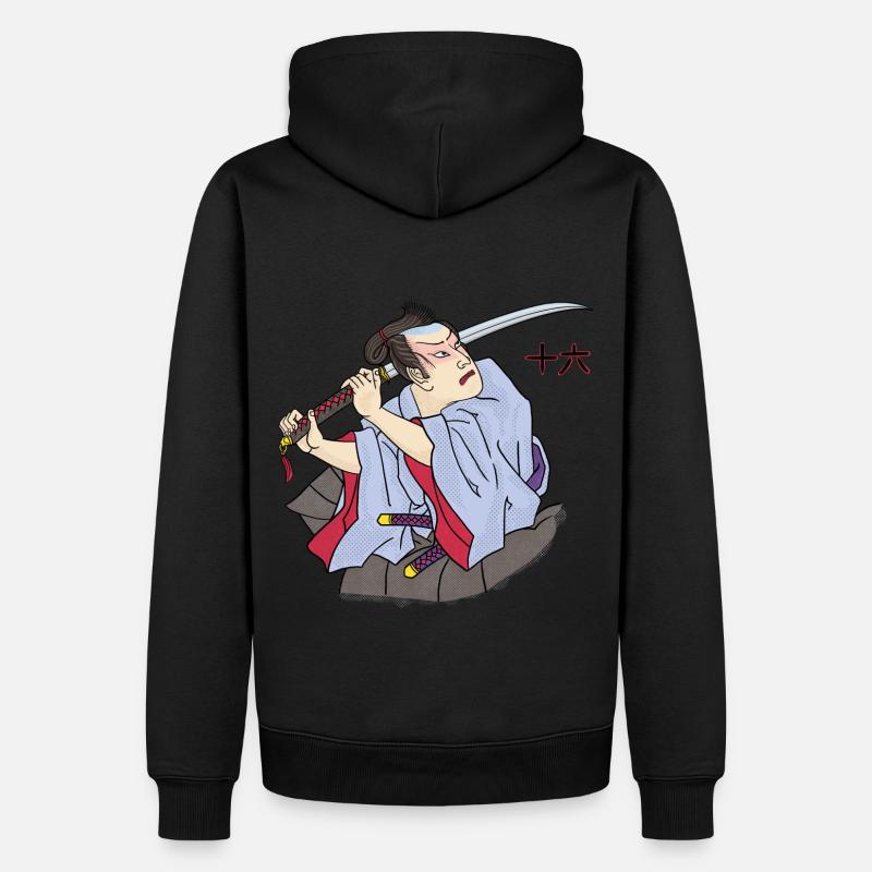 Samurai 16 - Männer Premium Bio Hoodie - Schwarz