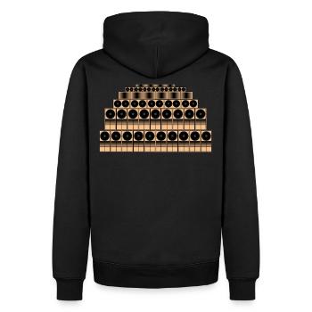 Systeme audio - Sweat à capuche Premium bio Homme - noir - Dos - Nico (187cm)