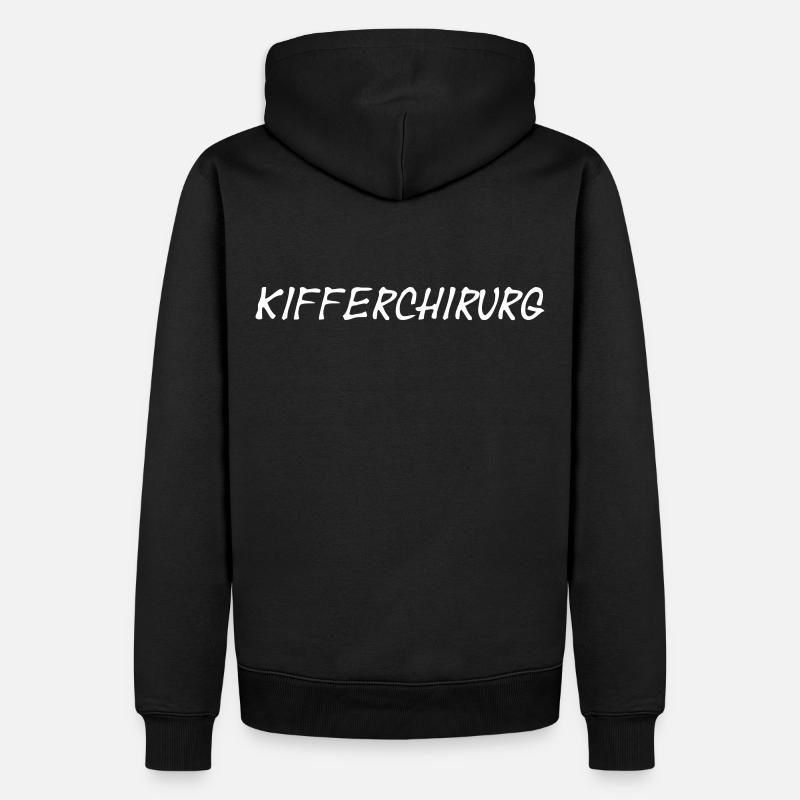 Lustiger Kifferchirurg Sarkasmus Spruch - Männer Premium Bio Hoodie - Schwarz