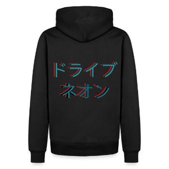 Drive Neon - Men’s Premium Organic Hoodie - black - Back - Nico (187cm)