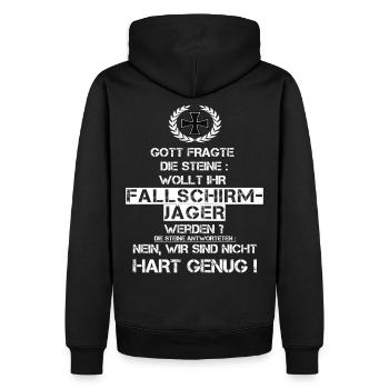 Fallschirmjäger Bundeswehr Heer - Männer Premium Bio Hoodie - Schwarz - Hinten - Nico (187cm)