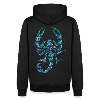 Blue Scorpion, DD - Men’s Premium Organic Hoodie - black - Back - Nico (187cm)
