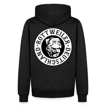Rottweiler Germany Kreis 3 color - Männer Premium Bio Hoodie - Schwarz - Hinten - Nico (187cm)