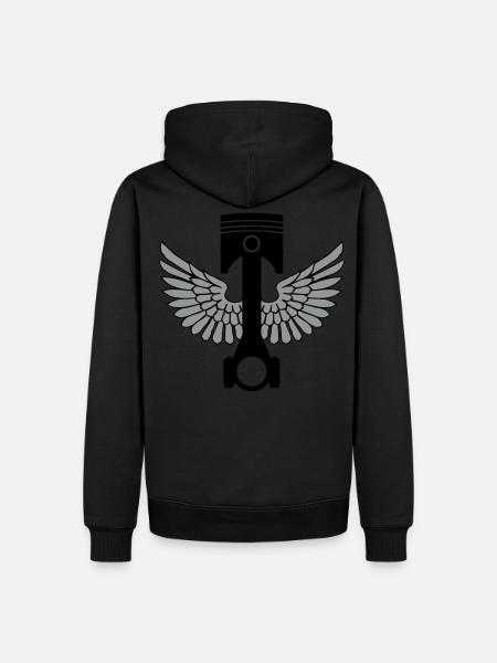 piston and rod 02 - Men’s Premium Organic Hoodie - black