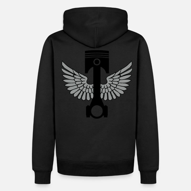 piston and rod 02 - Sweat à capuche Premium bio Homme - noir