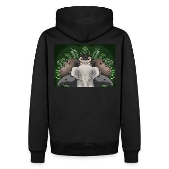 Dschungeltiere - Männer Premium Bio Hoodie - Schwarz - Hinten - Nico (187cm)