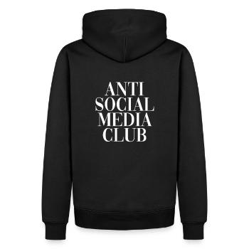 Anit Social Media Club Shirt - Sweat à capuche Premium bio Homme - noir - Dos - Nico (187cm)