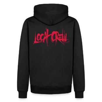 Equipe Technique (Local Crew, Staff, Team) T shirt - Sweat à capuche Premium bio Homme - noir - Dos - Nico (187cm)