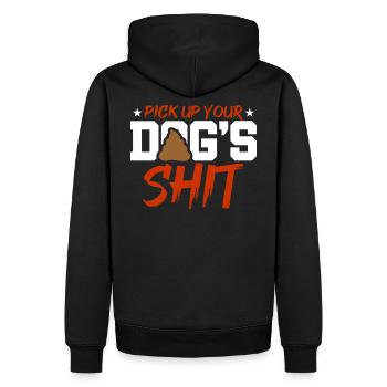 Merde de chien - Sweat à capuche Premium bio Homme - noir - Dos - Nico (187cm)