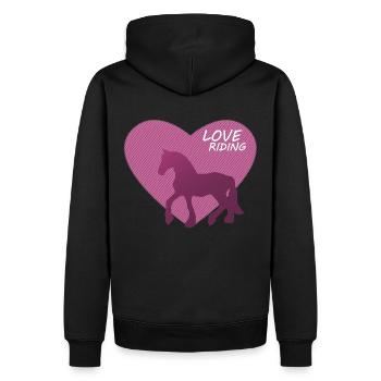 Cheval Cheval Équitation Poney Western - Sweat à capuche Premium bio Homme - noir - Dos - Nico (187cm)