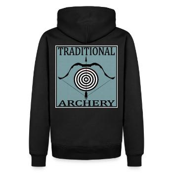 Traditional archery - Men’s Premium Organic Hoodie - black - Back - Nico (187cm)