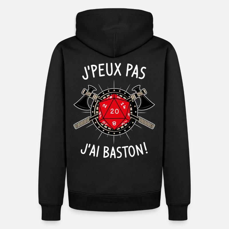 J'peux pas j'ai baston ! - Sweat à capuche Premium bio Homme - noir