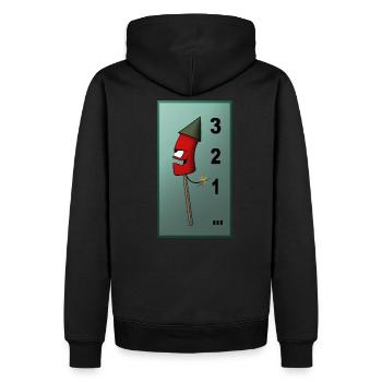 Sylvester 3 2 1 - Männer Premium Bio Hoodie - Schwarz - Hinten - Nico (187cm)