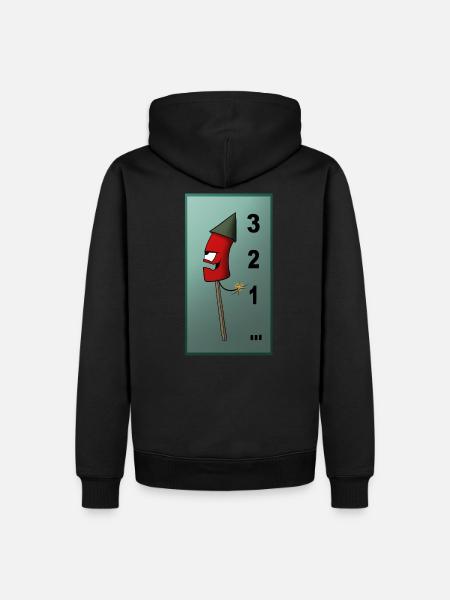 Sylvester 3 2 1 - Männer Premium Bio Hoodie - Schwarz