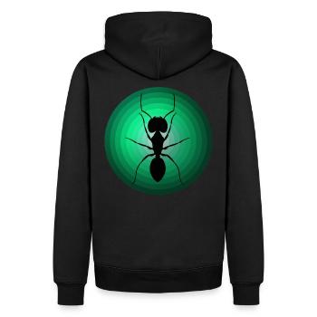 Ants - Men’s Premium Organic Hoodie - black - Back - Nico (187cm)