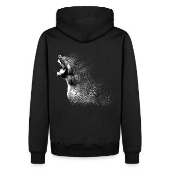 Dog ART - Men’s Premium Organic Hoodie - black - Back - Nico (187cm)