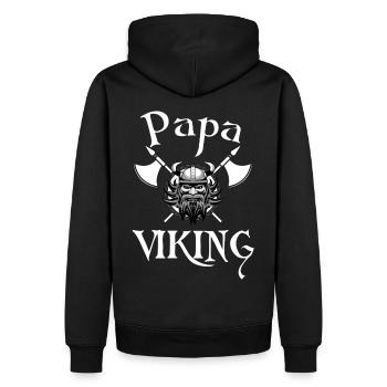 Viking Dad Gift - Men’s Premium Organic Hoodie - black - Back - Nico (187cm)