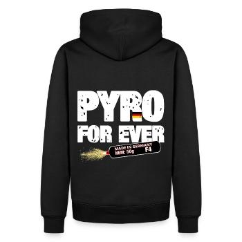 Pyro pour toujours - Sweat à capuche Premium bio Homme - noir - Dos - Nico (187cm)