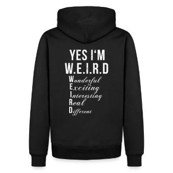 Funny Fun Fun Fun Fun Gift - Sweat à capuche Premium bio Homme - noir - Dos - Nico (187cm)
