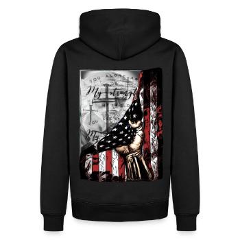 Dicton vrai cool pour les employés de l’Église - Sweat à capuche Premium bio Homme - noir - Dos - Nico (187cm)