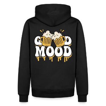 Bier gute Laune Bierbrauer - Männer Premium Bio Hoodie - Schwarz - Hinten - Nico (187cm)