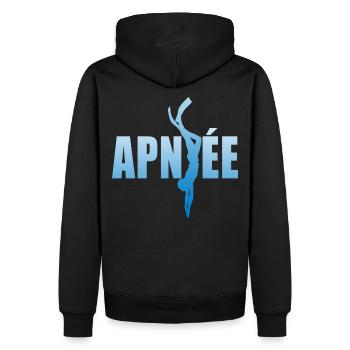 apnée plongée coach plongeur apnéiste - Sweat à capuche Premium bio Homme - noir - Dos - Nico (187cm)