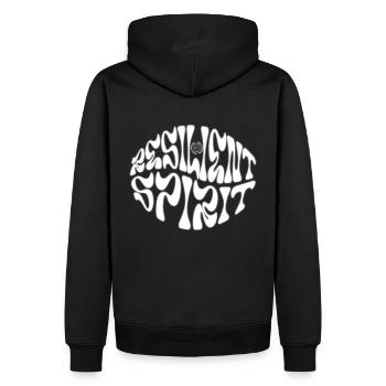 Resilient Mind - Men’s Premium Organic Hoodie - black - Back - Nico (187cm)