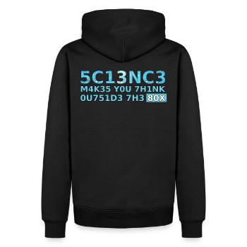 science makes you think outside the box Geschenk - Sweat à capuche Premium bio Homme - noir - Dos - Nico (187cm)
