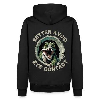Basilisk Fabelwesen Märchengestalt Kreatur Mythos - Männer Premium Bio Hoodie - Schwarz - Hinten - Nico (187cm)