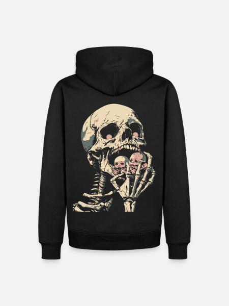 Skeletal NomNom II - Men’s Premium Organic Hoodie - black