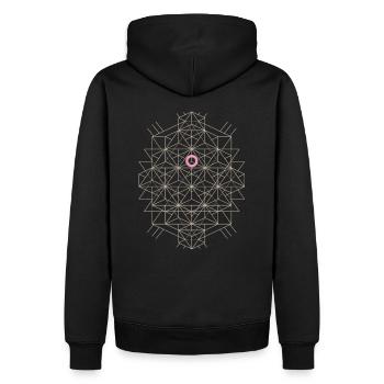 LGBT Asexual LGBTQ Asexual Asex woman female - Men’s Premium Organic Hoodie - black - Back - Nico (187cm)