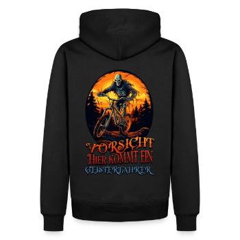 Chemise d’Halloween pour squelette de motard sur ghost ride - Sweat à capuche Premium bio Homme - noir - Dos - Nico (187cm)