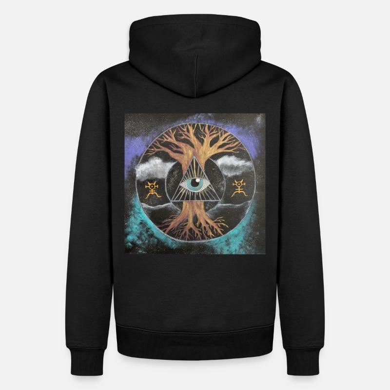 Tree of life - Baum des Lebens - Männer Premium Bio Hoodie - Schwarz