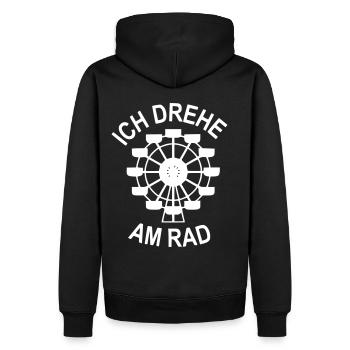 Riesenrad - Männer Premium Bio Hoodie - Schwarz - Hinten - Nico (187cm)