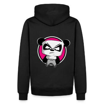 funny gaming panda PEW PEW gamer gambler - Men’s Premium Organic Hoodie - black - Back - Nico (187cm)