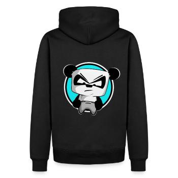 funny gaming panda PEW PEW gamer gambler - Men’s Premium Organic Hoodie - black - Back - Nico (187cm)
