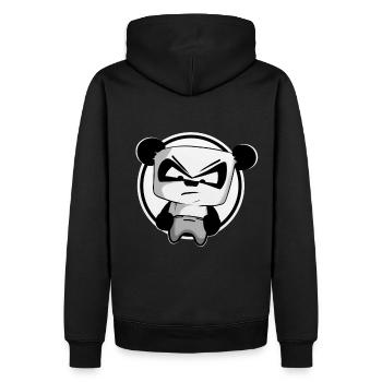 funny gaming panda PEW PEW gamer gambler - Men’s Premium Organic Hoodie - black - Back - Nico (187cm)
