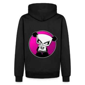 Gaming Panda Gangsta Panda lustig süß cool - Männer Premium Bio Hoodie - Schwarz - Hinten - Nico (187cm)