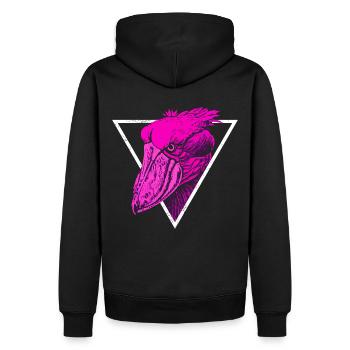 Oiseau bec-en-sabot - Sweat à capuche Premium bio Homme - noir - Dos - Nico (187cm)
