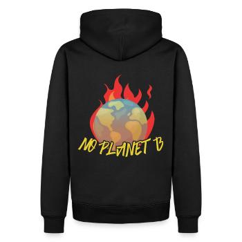 Pas de protection du climat de la planète B - Sweat à capuche Premium bio Homme - noir - Dos - Nico (187cm)