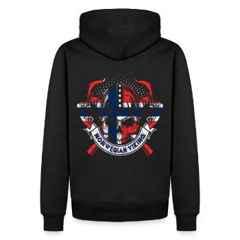 Norwegen Wikinger - Männer Premium Bio Hoodie - Schwarz - Hinten - Nico (187cm)
