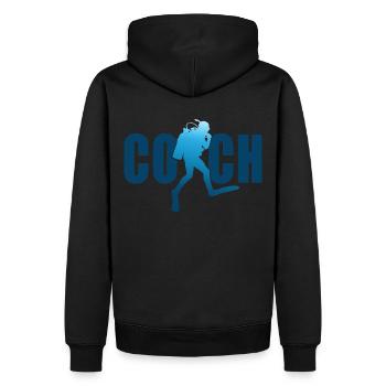 coach plongée sous marine coach plongeur - Sweat à capuche Premium bio Homme - noir - Dos - Nico (187cm)