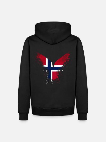 Norway Flag - Men’s Premium Organic Hoodie - black