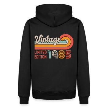 1985 anniversaire Né en 1985 - Sweat à capuche Premium bio Homme - noir - Dos - Nico (187cm)