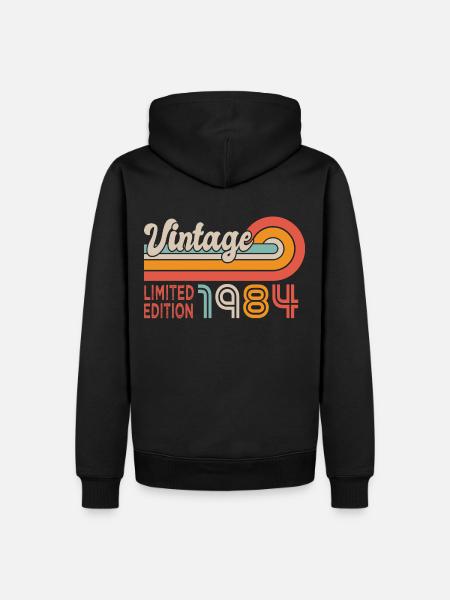 1984 Geburtstag Jahrgang 1984 - Ekologisk premiumluvtröja herr - svart