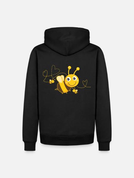 Bees Bees Bee Happy Bee - Men’s Premium Organic Hoodie - black