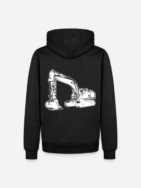 Bagger Baggerfahrer Baustelle - Männer Premium Bio Hoodie - Schwarz