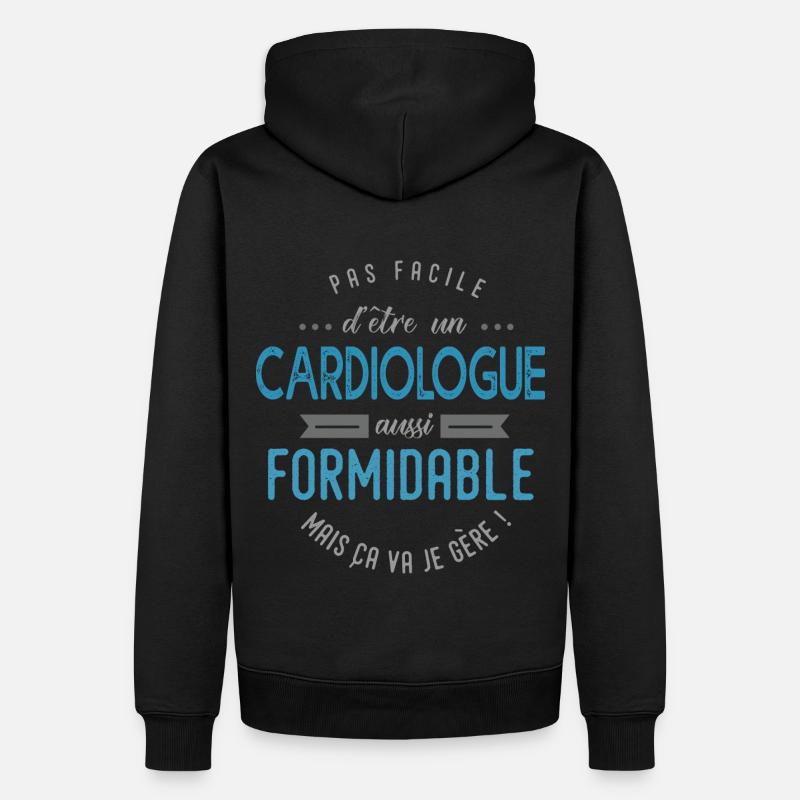 cardiologue formidable - Sweat à capuche Premium bio Homme - noir