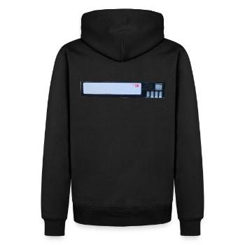 DV Tape - Men’s Premium Organic Hoodie - black - Back - Nico (187cm)